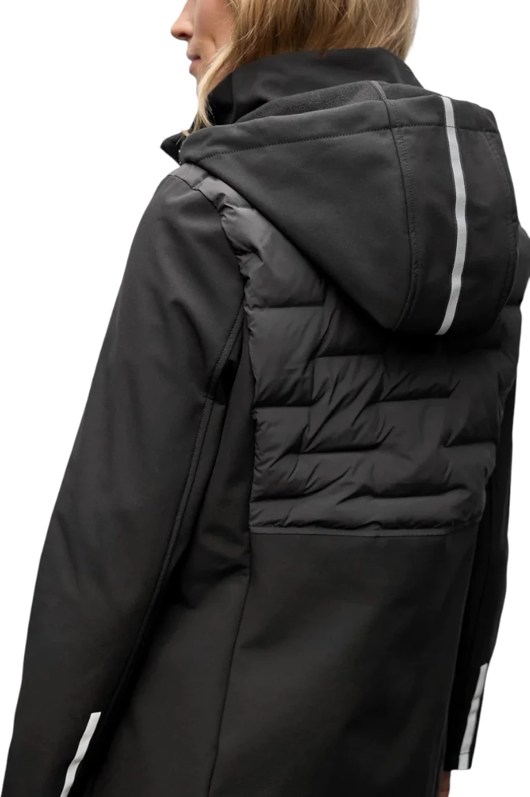Jakne e gjatë puffer për femra Street One Mat Mix Softshell 202117, e zezë [Madhësia: 40]