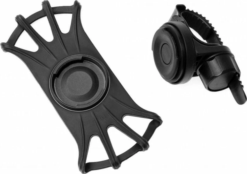 Mbajtëse telefoni për biçikletë Fixed Bikee 2, 4.0–6.5\", rrotullim 360°, e zezë