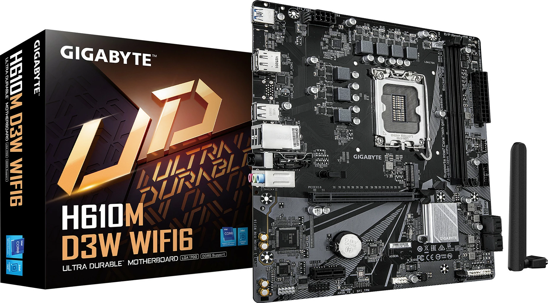 Pllakë amë Gigabyte H610M D3W WIFI6, LGA 1700, DDR4 5600MHz, Wi-Fi 6