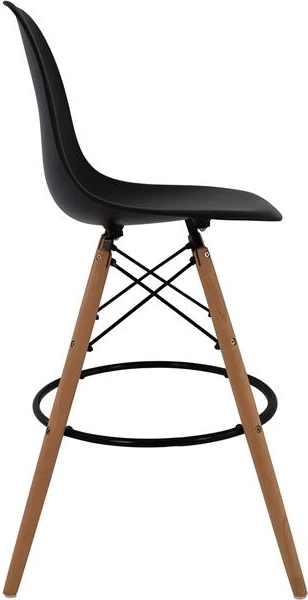 Karrige për bar Renata e zezë FH0173.02 47x50x108 cm, set prej 4 copë