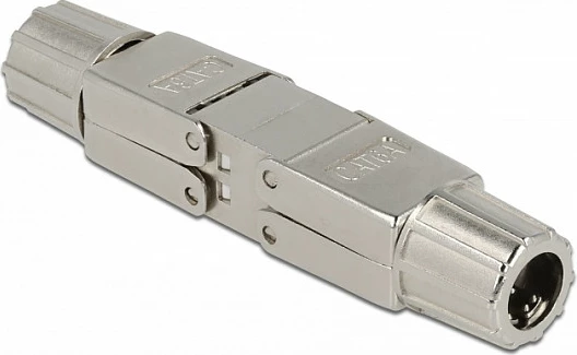 Adaptues kabllo rrjeti DeLOCK Coupler Cat.6A STP, 2x LSA, toolfree, argjend