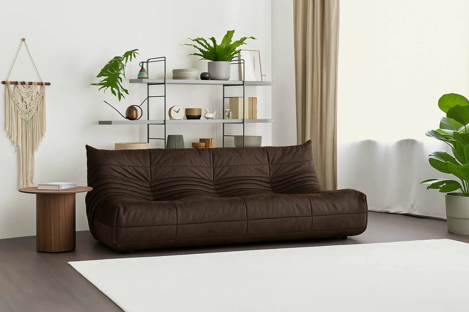Divan treshe, ngjyrë kafe, Atelier del Sofa, Bocek