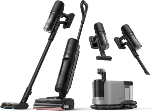 Fshesë me bateri wet & dry Dreame H15 Mix HHV46B, 7-në-1, 23,000 Pa, 400 W, 6×5,000 mAh, zi/gri