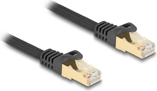 Kablë rrjeti DeLOCK Cat6a S/FTP RJ45 7.5m, e zezë