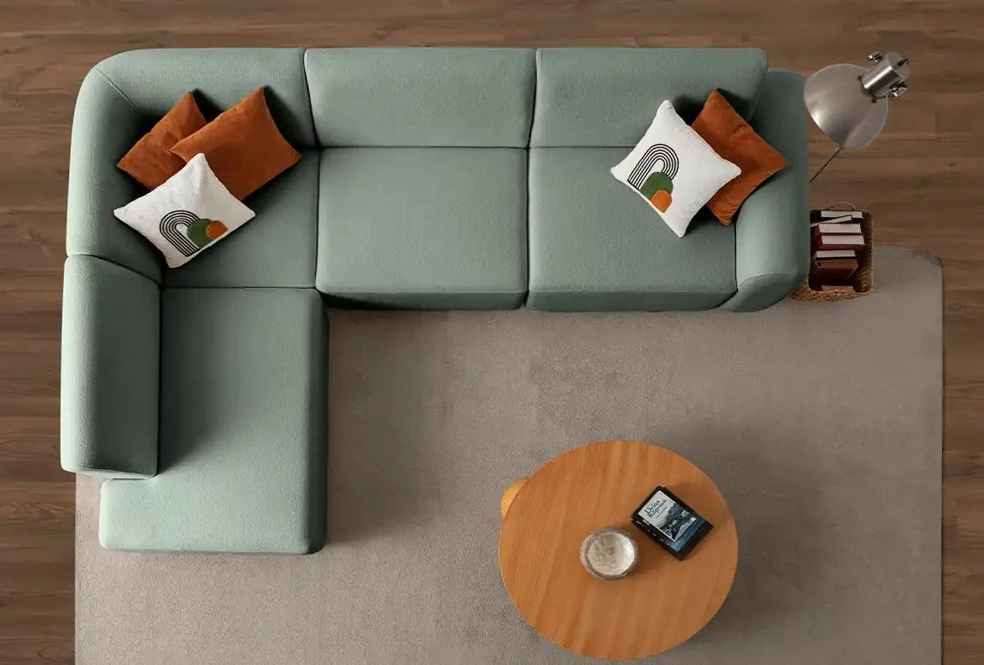 Këndare Atelier del Sofa, S-Loft, kënd i majtë, ngjyrë jeshile deti
