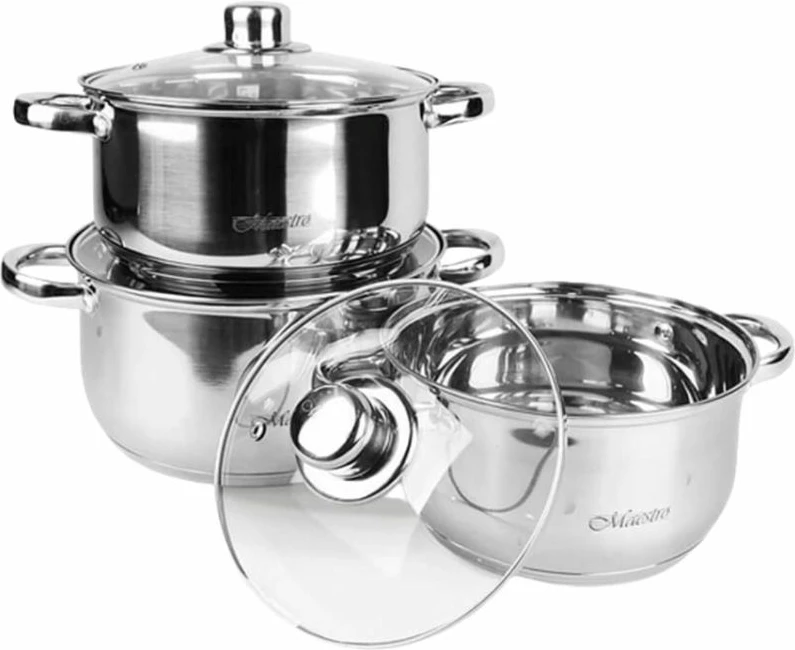 Set tenxheresh MAESTRO MR-2020-6M, 6 copë, inox
