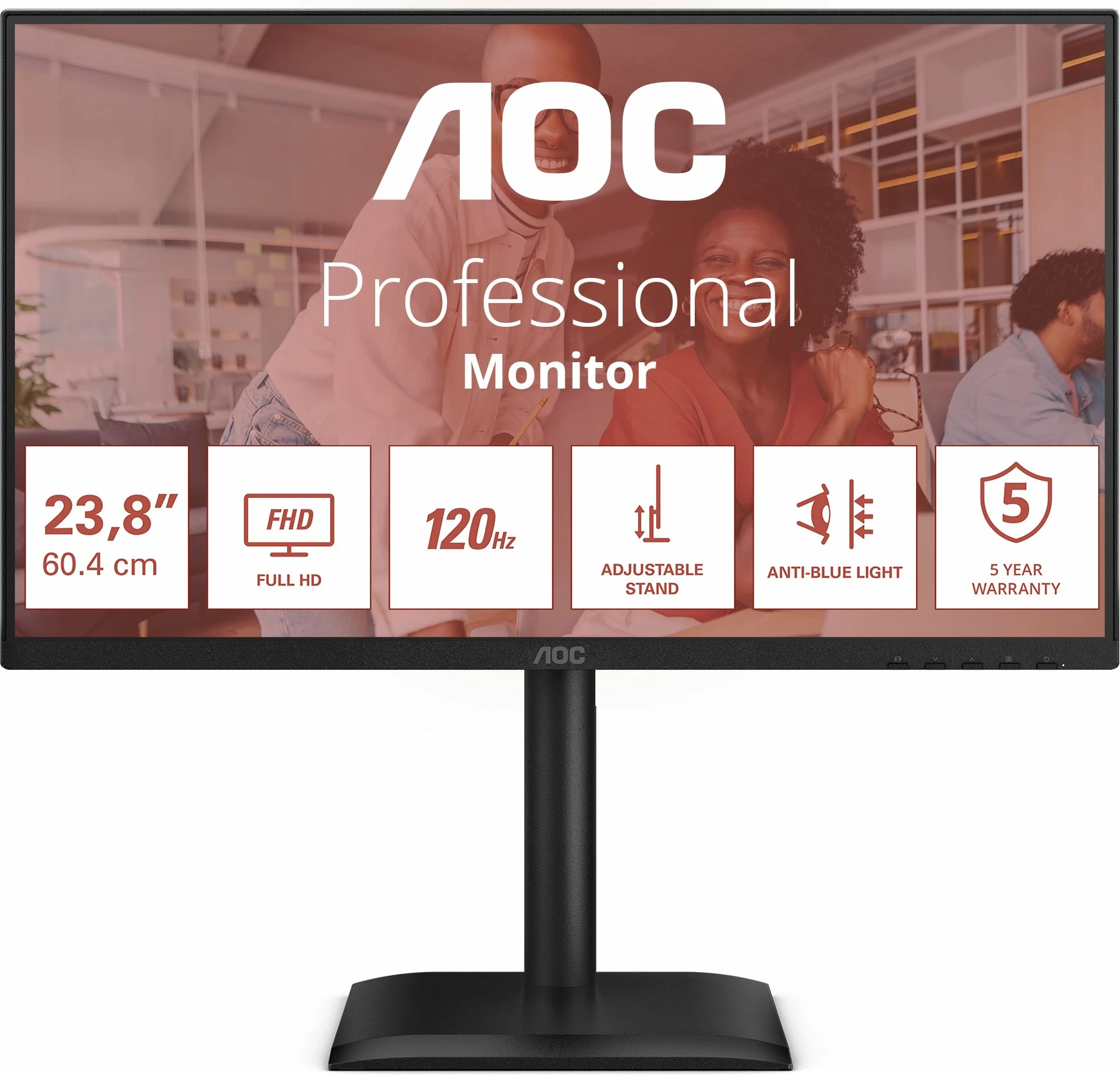 Monitor AOC 24E4CV 23.8" Full HD IPS 120Hz USB-C PD 90W, i zi
