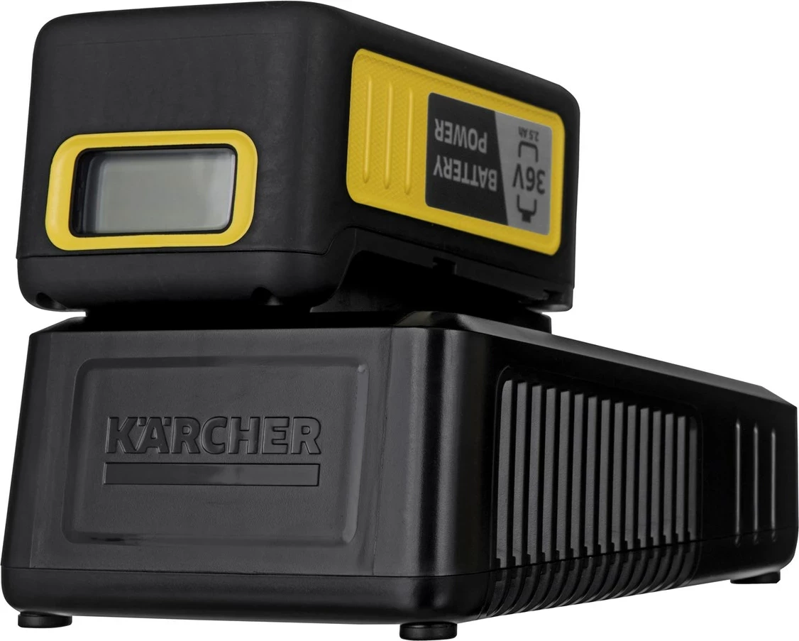Set baterie dhe karikues KARCHER Power 36/25, e verdhë