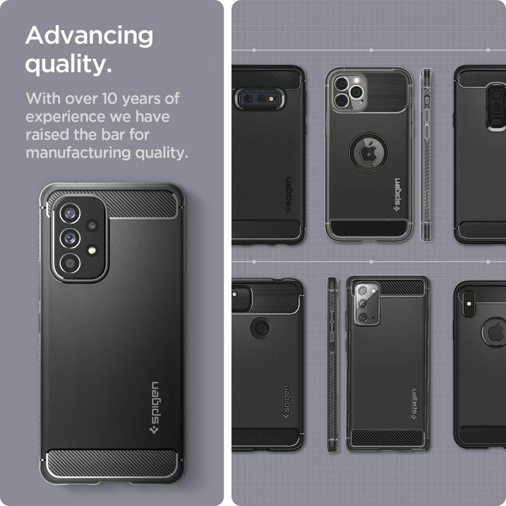 Mbështjellës Spigen Rugged Armor për Samsung Galaxy A53 5G, i zi