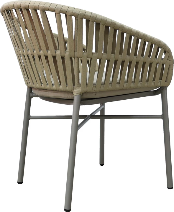 Karrige e jashtme Frama, alumini-pe, ngjyrë kafe, jastëk, 57x60x78cm