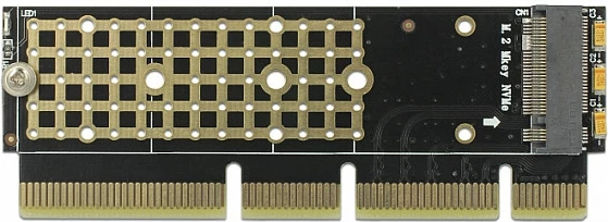 Kartë adapter PCIe DeLOCK 90303, PCIe 3.0 në M.2 NVMe (2230/2242/2260/2280), e zezë
