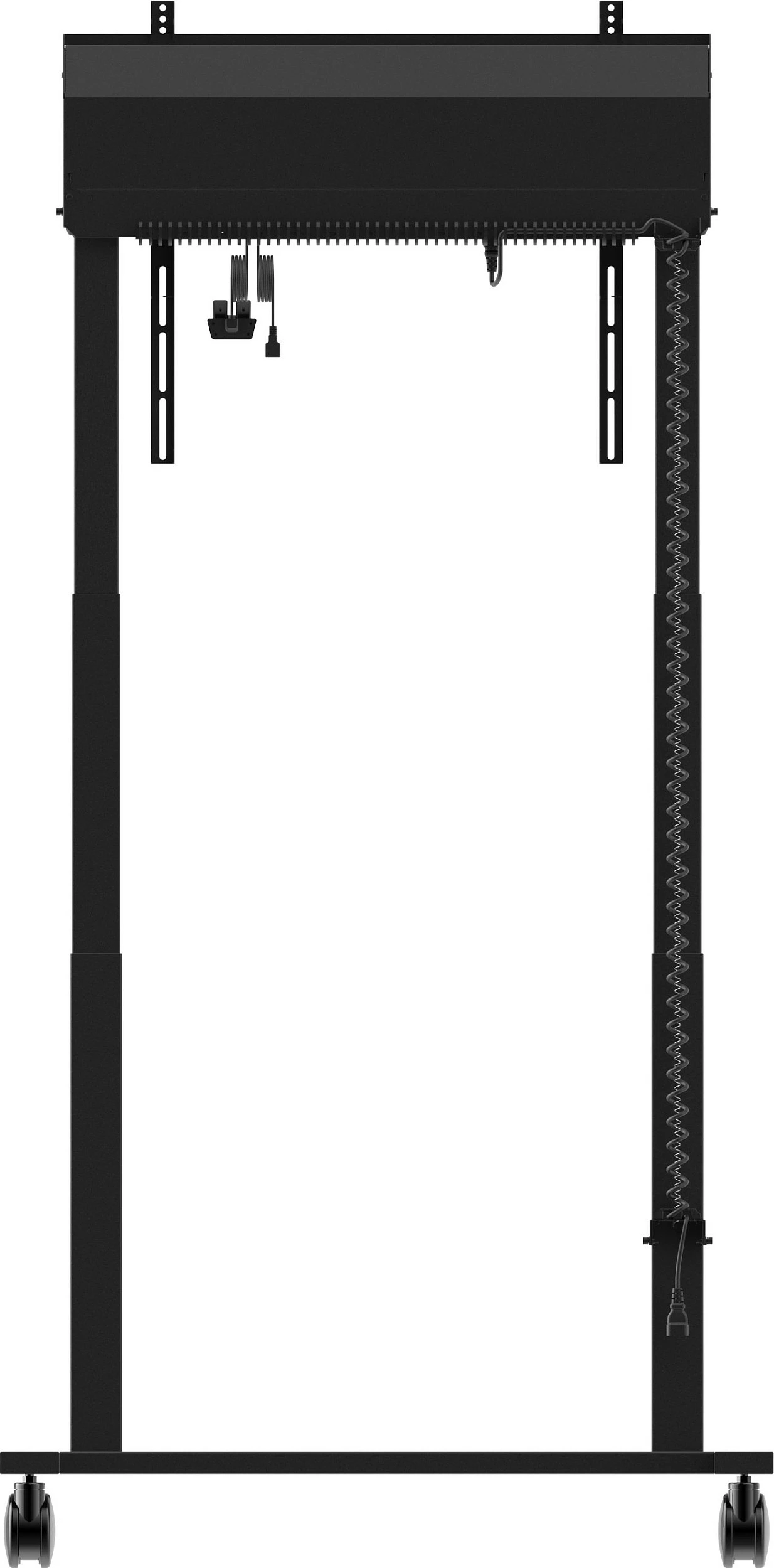 Stativ dyshemeje me rrota iiyama Rollwagen, VESA 800x600, rregullim elektrik lartësie 850-1800mm, 55"-105", 120kg, i zi