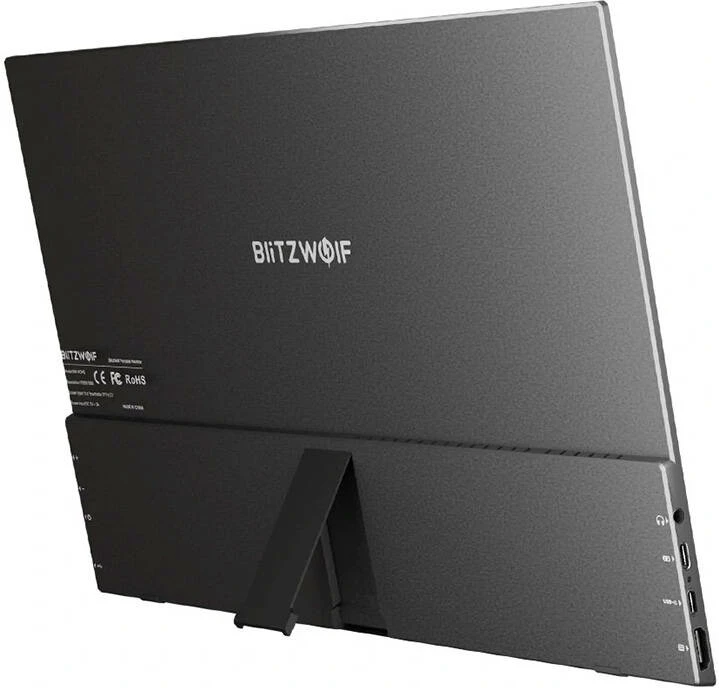 Monitor portativ BlitzWolf PCM3-AIR, 14", FHD 1080p, HDR, me altoparlantë, i zi