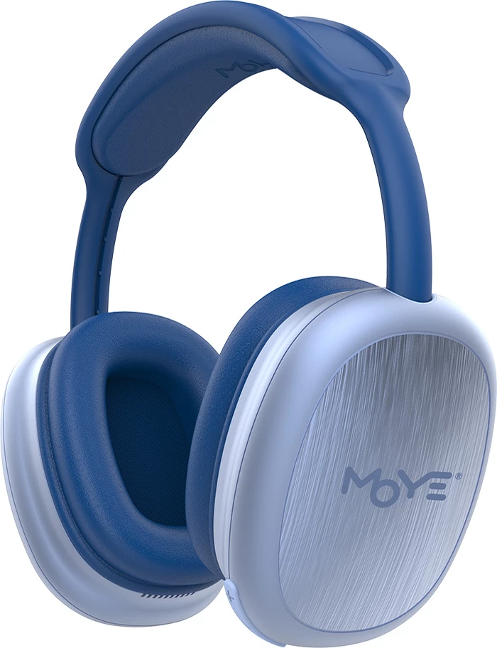 Kufje Bluetooth Moye Stellar me mikrofon, Bluetooth 5.3, 36 orë bateri, blu