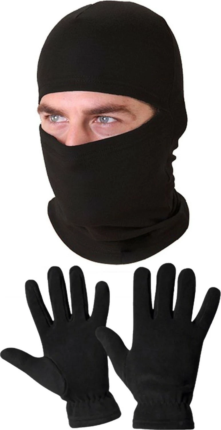 Set maskë bore dhe doreza Belifanti Collection, unisex, të zeza