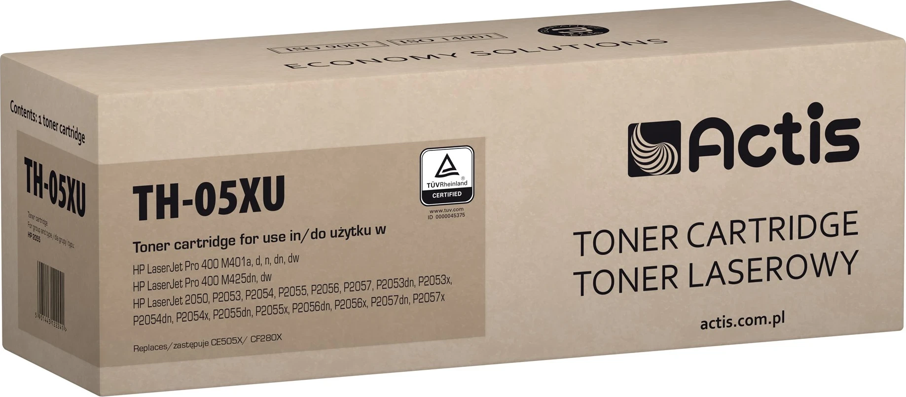 Toner ACTIS TH-05XU, Universal për HP, Zi