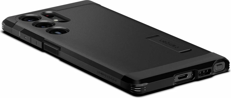 Mbështjellës Spigen Tough Armor për Samsung Galaxy S23 Ultra, i zi