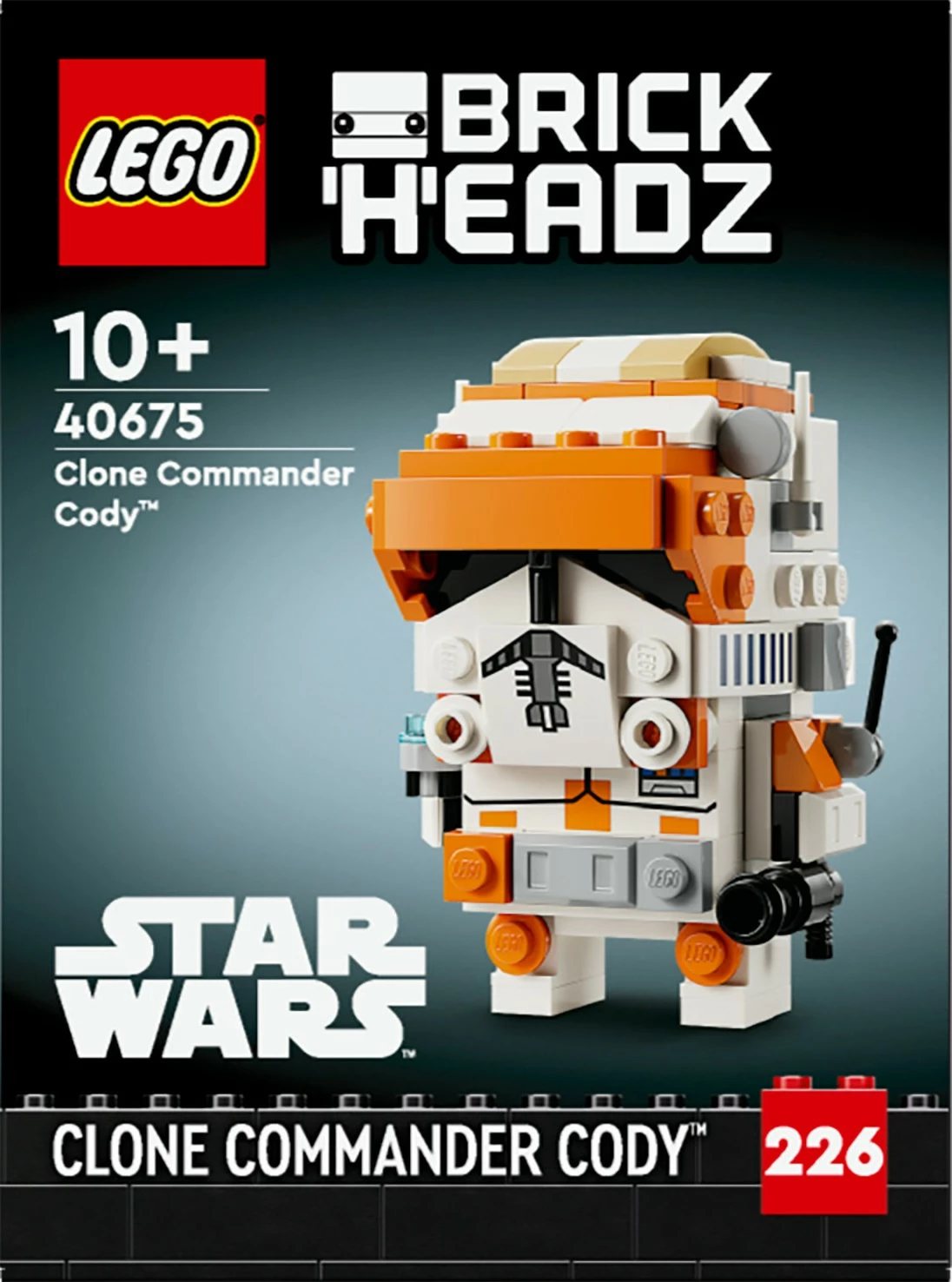 Set ndërtimi LEGO BrickHeadz 40675, Clone Commander Cody, 147 pjesë, shumëngjyrësh