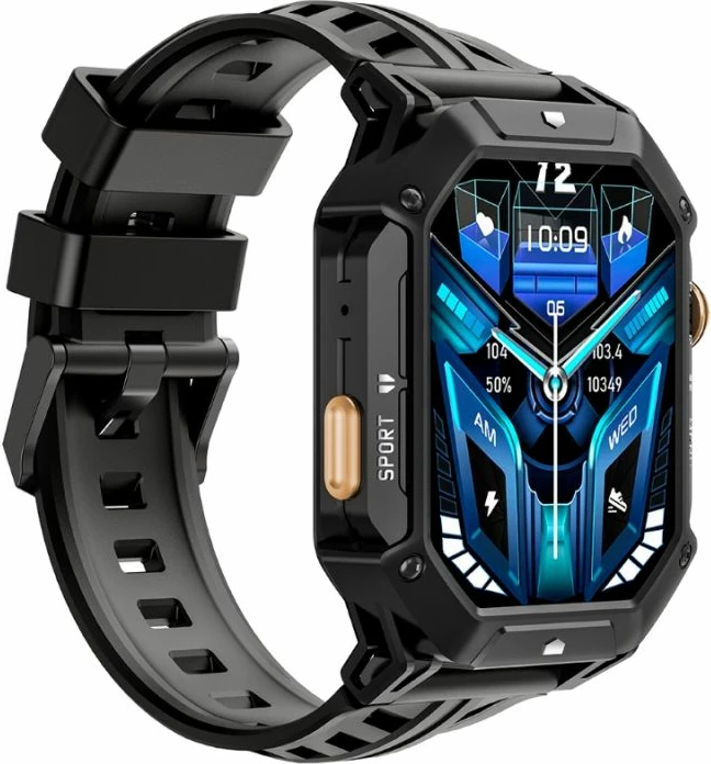 Smartwatch për meshkuj Rubicon, e zezë
