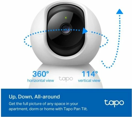 Kamerë sigurie WiFi TP-LINK Tapo C210P2 2K 3MP Pan/Tilt, e bardhë, set 2 copë