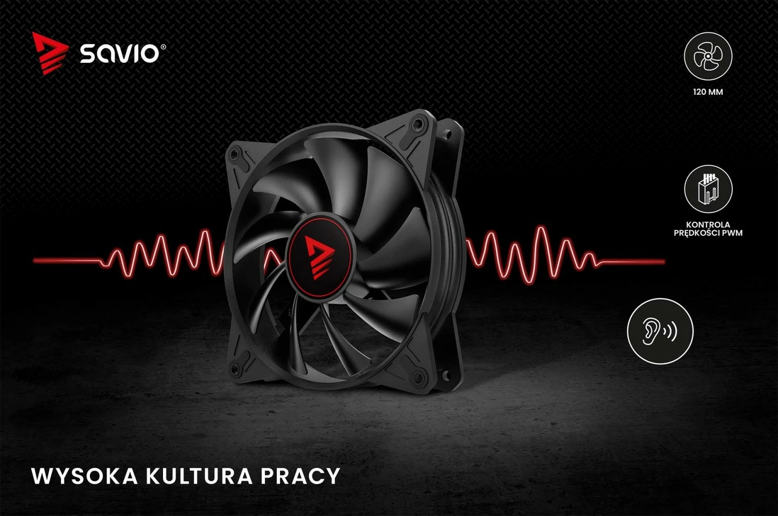 Set ventilatorësh kompjuteri Savio Blade X1, 120mm, 3 x 4-pin PWM, i zi