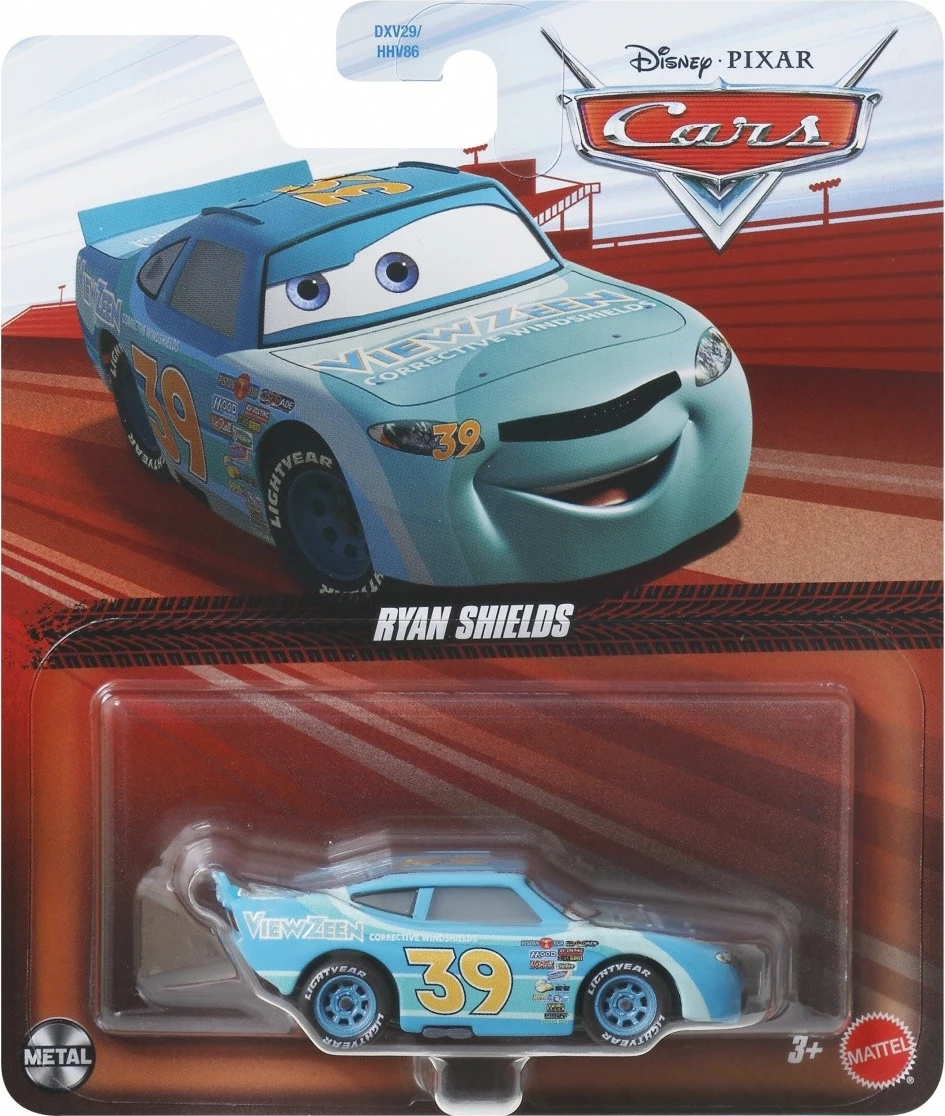 veturë lodër die-cast, Mattel Disney Pixar Cars, Ryan Shields View Zeen #39 DXV29/JDL71, shkallë 1:55, blu