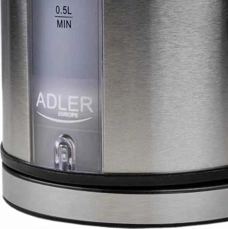 Çajnik elektrik Adler AD 1216 1.7L 2200W, argjend