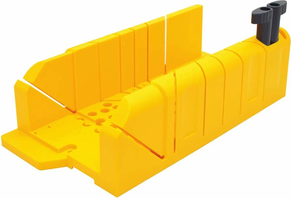 Kuti për prerje këndi me kapëse, Stanley 1-20-112, 310x170mm, PVC, e verdhë