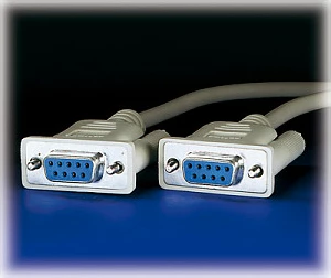Kabllo serike ROLINE Null Modem DB9 F-F, 3 m, Gri
