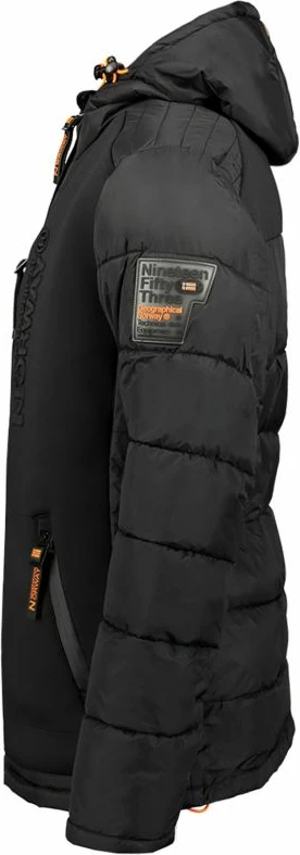 Jakne për meshkuj Geographical Norway BEACHWOOD BLACK-FORANGE DB 068 BS4, e zezë