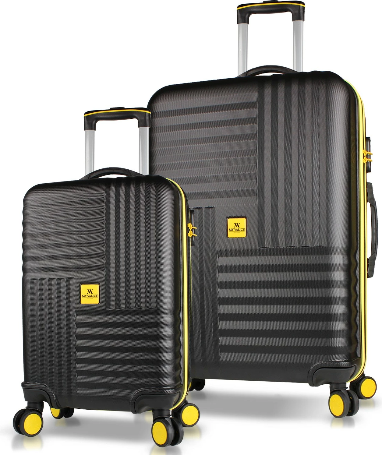 Set valixhesh (2 copë), ngjyrë e zezë, Zoozie Bags, 8289