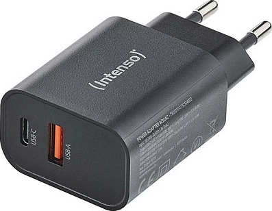 Adapter rryme Intenso W30AC, 30W, USB-C + USB-A, i zi
