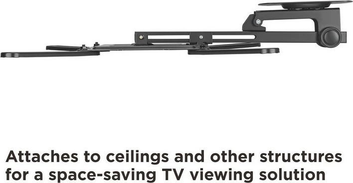 Mbajtës tavani për TV Equip 650375, 23-55 inç, çelik inox, i zi