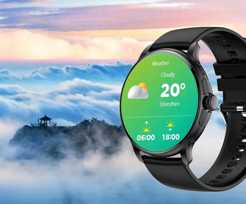 Smartwatch për femra Rubicon, e zezë