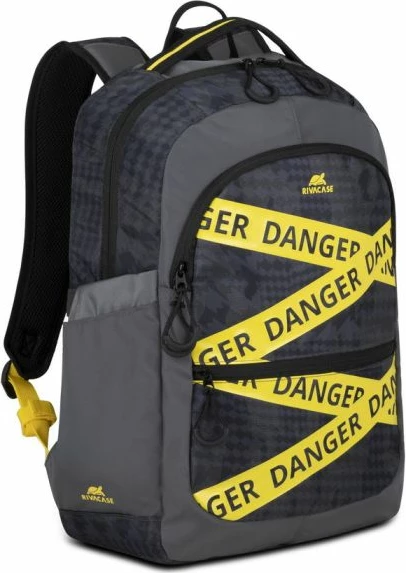 çantë shpine për laptop RivaCase 5431, 20L, 15.6", material rezistent ndaj ujit, gri