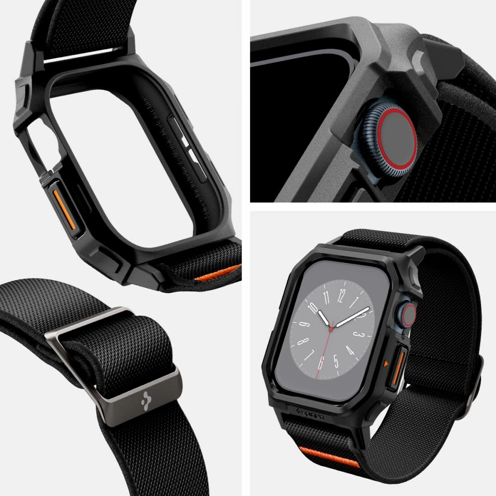 Rrip Spigen Lite Fit PRO për Apple Watch 10, 46mm, Zi