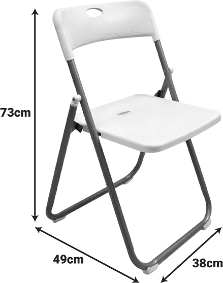 Karrige palosëse Edison, e zezë, 38x49x73cm