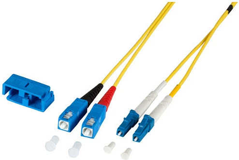 Kabllo patch fibër optike EFB Elektronik LC-SC OS2 G.652D, 0.5m LSZH, e verdhë