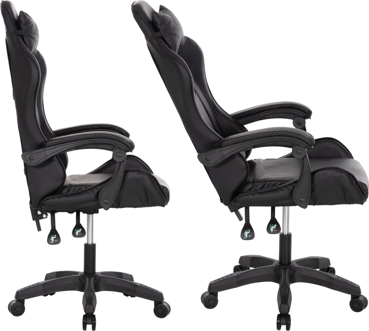 Karrige për lojëra MANCER FH1194, ngjyrë e zezë, PU-polipropilen, 59x69x125H cm