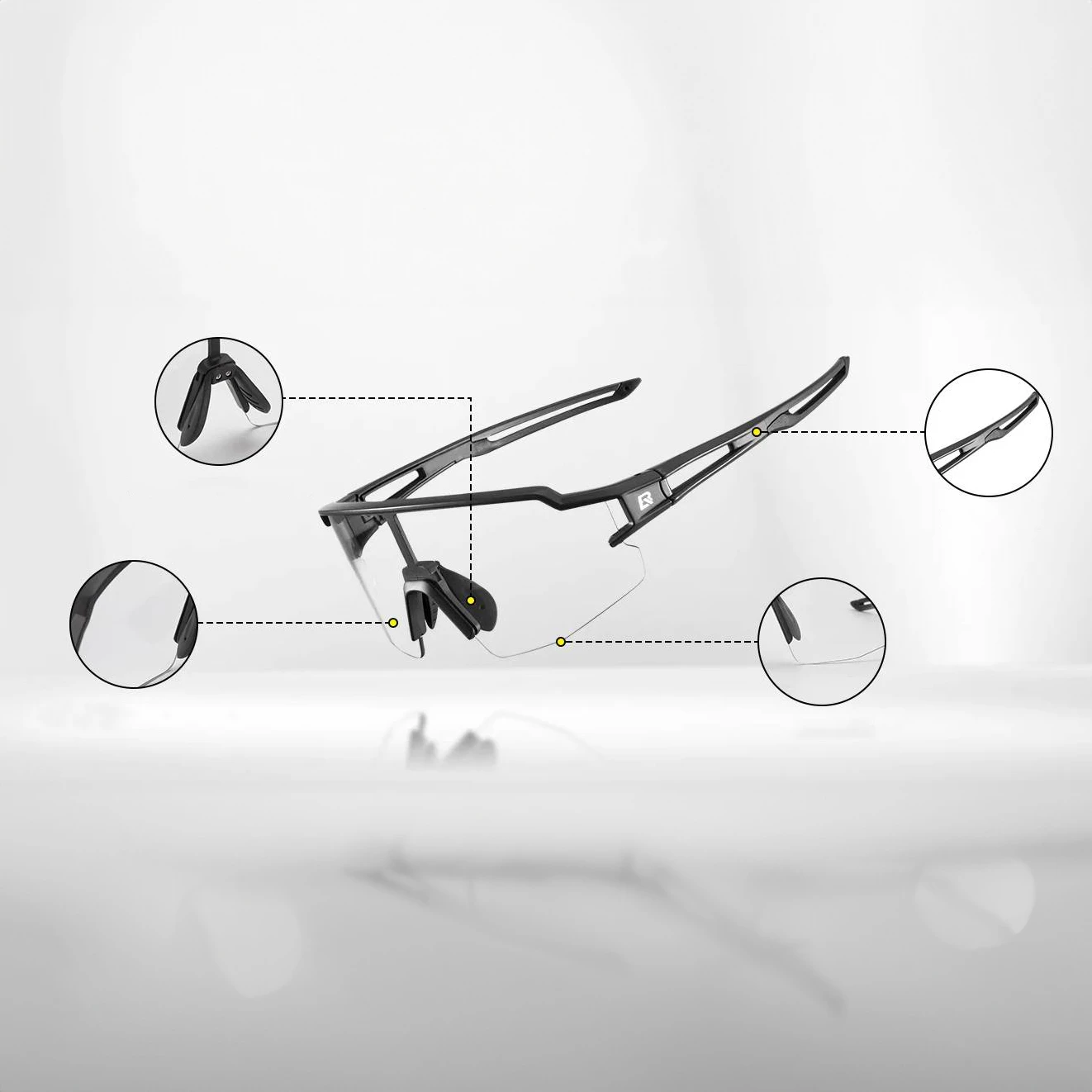 Syze çiklizmi Rockbros 10175, fotochromike, UV400, e zezë