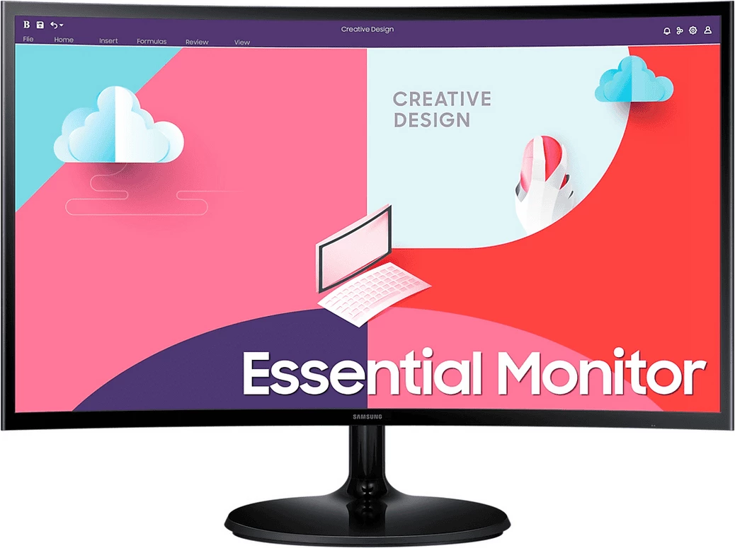 Monitor, Samsung, S24C364EAU LS24C364EAUXEN, 24", Full HD 1920x1080, 75 Hz, VA i lakuar, i zi