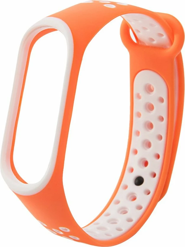 Rrip zëvendësues Hurtel për Xiaomi Mi Band 3/4, silikon, portokalli-bardhë