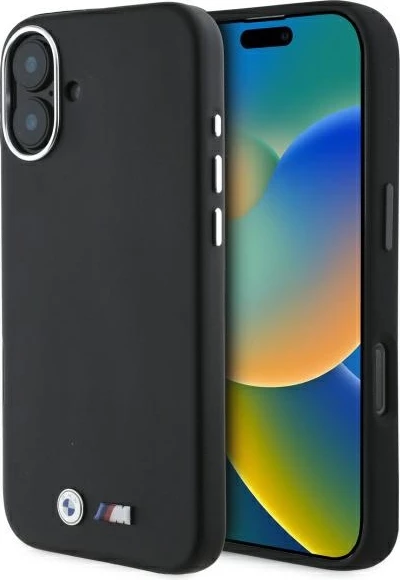 Mbështjellës BMW M Smooth Full Wrapped Metal MagSafe për iPhone 16 Plus, i zi