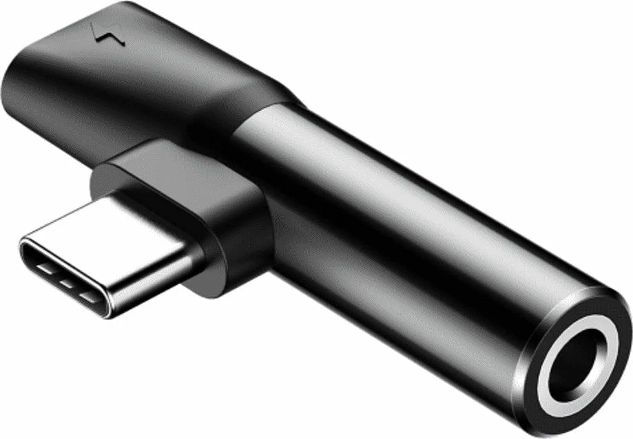 Adapter USB-C në 3.5mm Jack + USB-C Baseus L41 (CATL41-01), e zezë