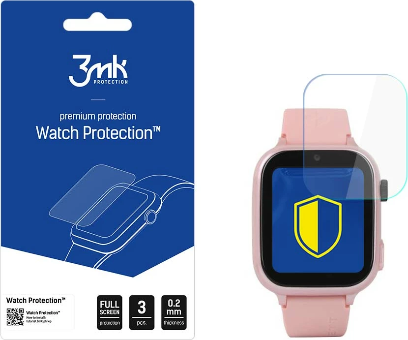 Folje mbrojtëse për smartwatch 3mk Protection Watch Protection ARC+, për Garett Kids Cute 2, 3 copë, transparente