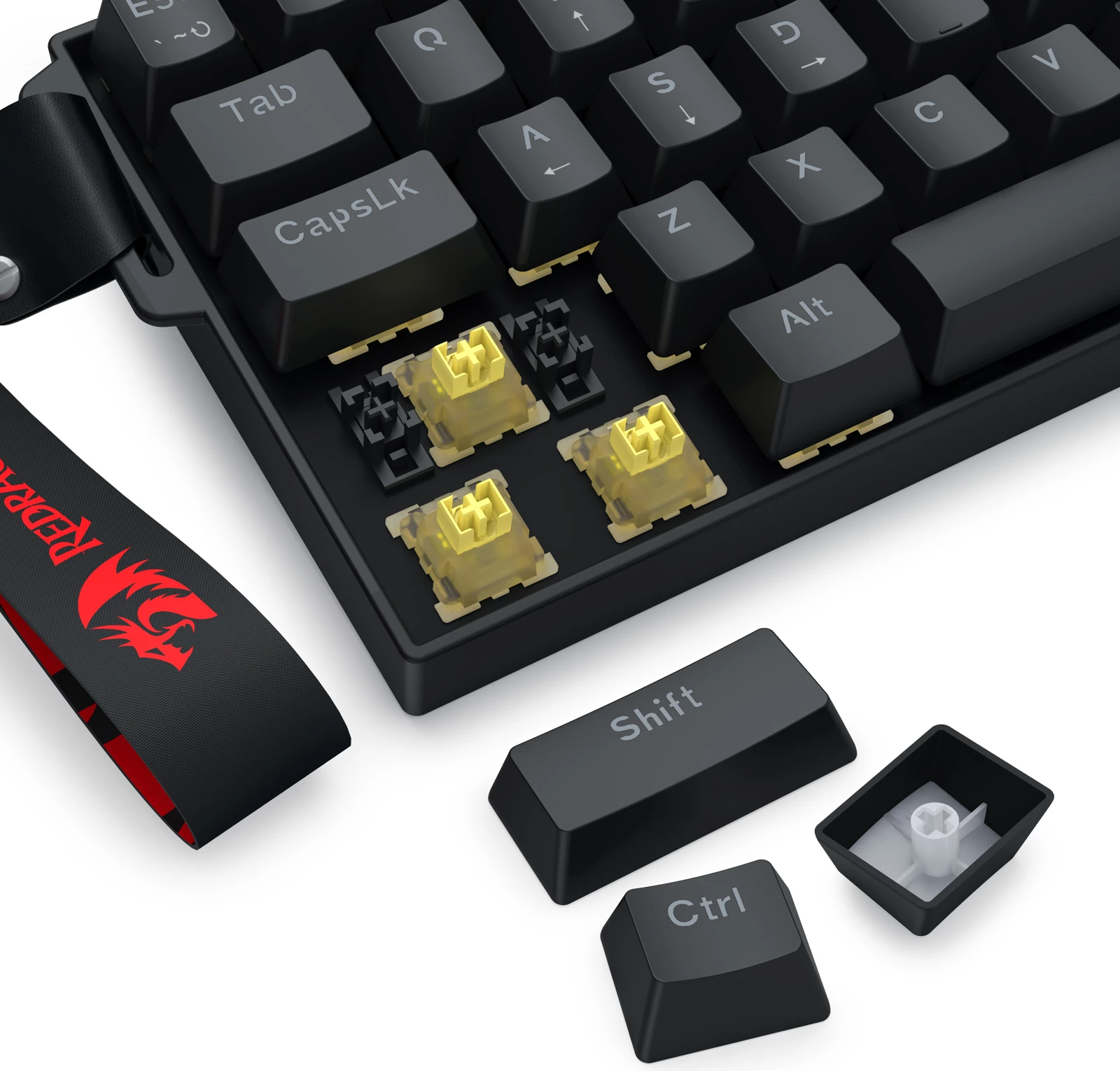 Tastierë gaming me kabllo Redragon Fizz Magnetic Plus K617RGB-MP, Hall Effect, 60% (61 taste), 8000Hz, RGB, USB-C e heqshme, e zezë