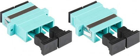 Adapter fibra optike GoodConnections Alcasa LW-K208, SC femër/femër, OM3 multimode, aqua