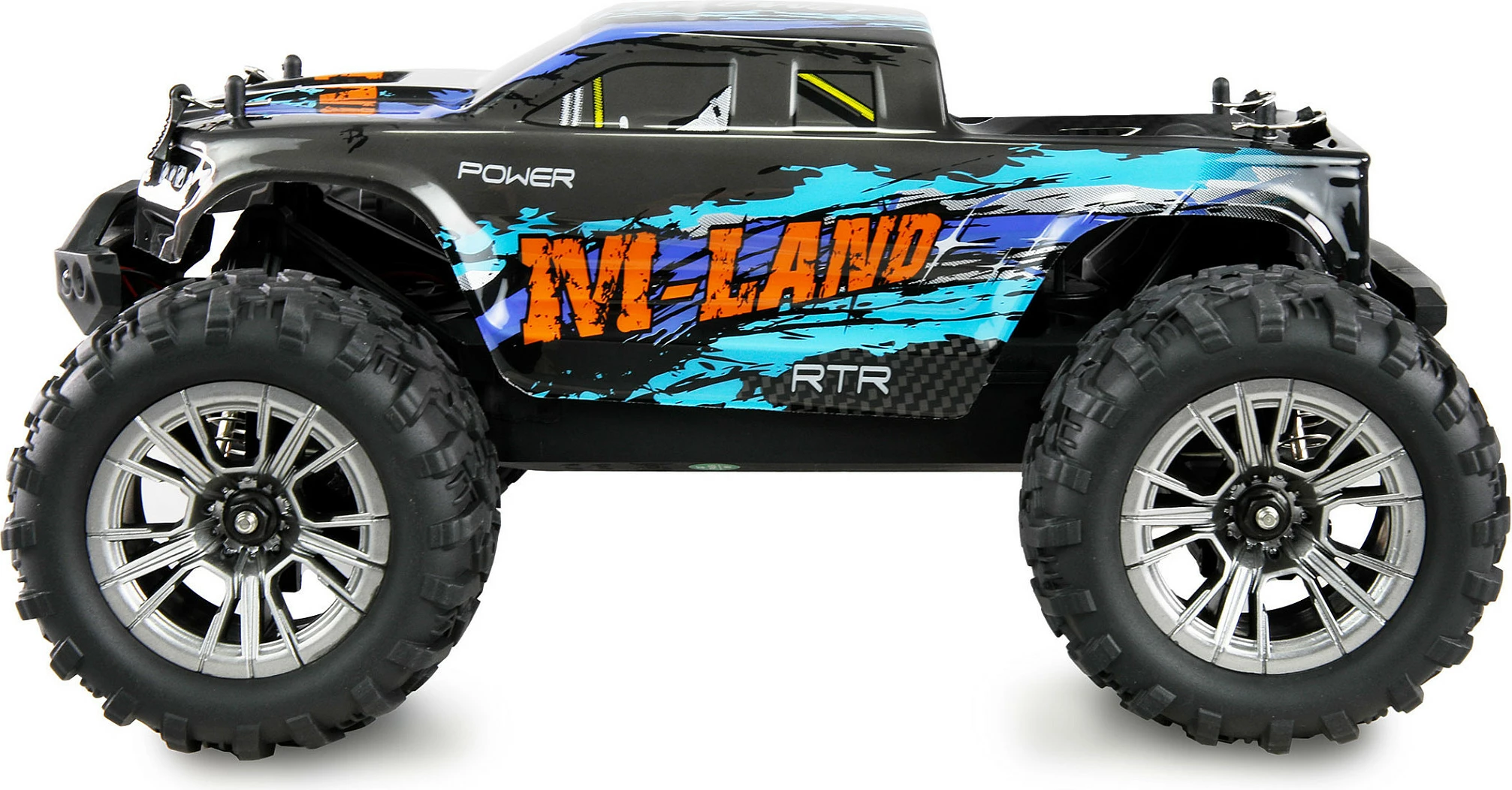 Monstertruck me telekomandë AMEWI M-Land, 1:16, 4WD, 48 km/h, RTR, blu