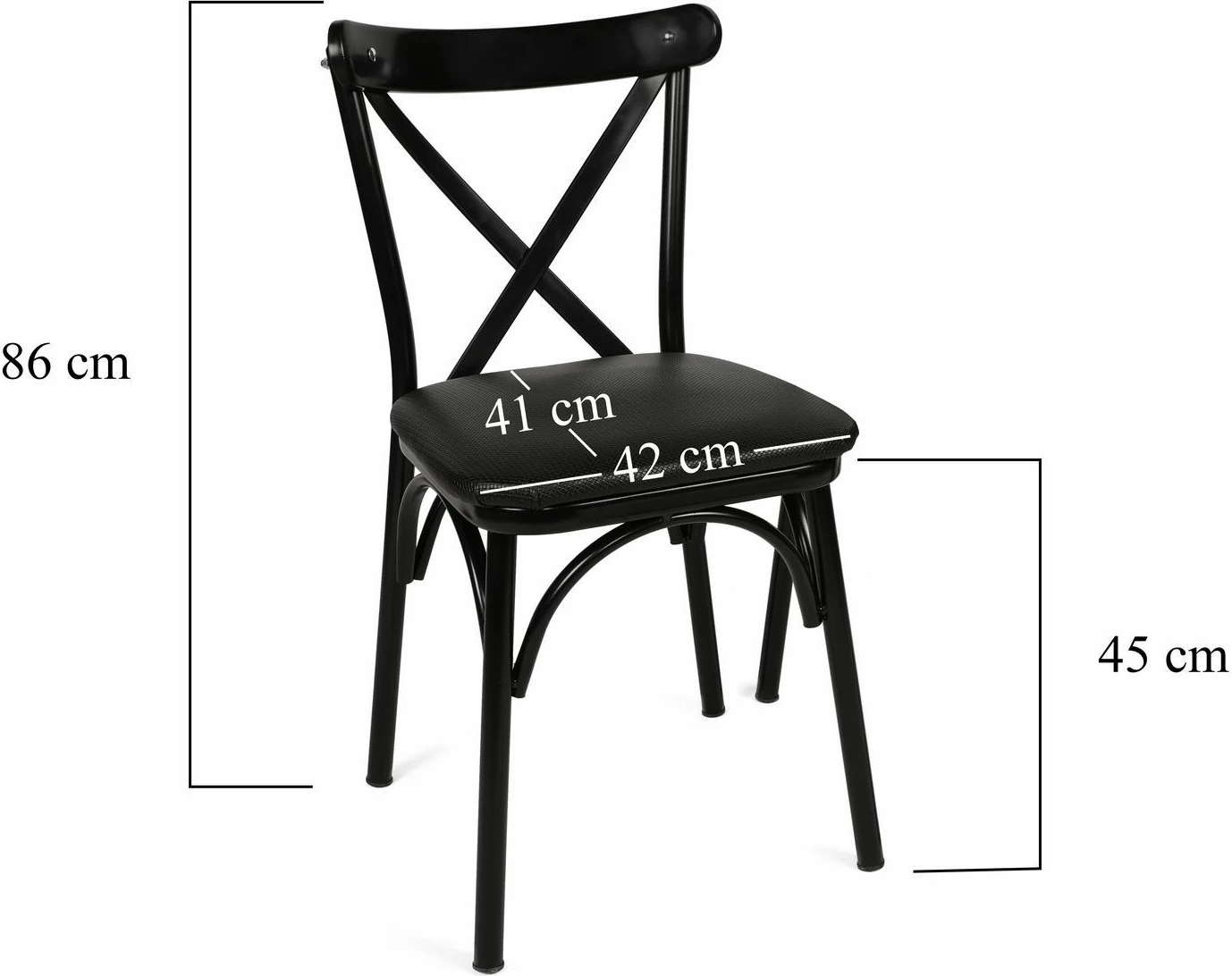 Set karrigash (4 copë), Hanah Home, Ekol 1331 V4, ngjyrë e zezë