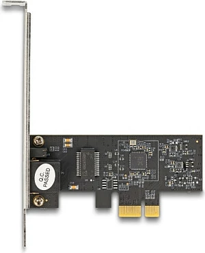 Kartelë rrjeti PCIe DeLOCK RTL8126, RJ45 5GbE, PCI Express x1, e brendshme, e zezë